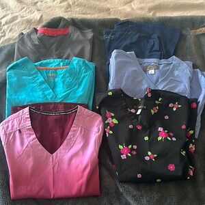 Scrub tops - size small